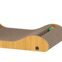 PawHut 2PCS Cat Scratching Board L Shape Cat Scratcher Cat Scratching Pad with 3 Toy Balls, Catnip(m-12)