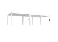 FlexPatio POWER+ PRO Gen 2 Motorized Pergola 13' x 33' (10-Post) White 6063-T5 Aluminum Motorized Louvers(m-2)