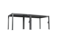 FlexPatio POWER+ PRO Gen 2 Motorized Pergola - 10' x 23' Gray, 6063-T5 Aluminum, Motorized Louvers & LED Lighting(m-2)