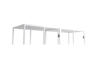 FlexPatio POWER+ PRO Gen 2 Motorized Pergola 13' x 40' (12-Post) White 6063-T5 Aluminum, Motorized Louvers, LED(m-2)