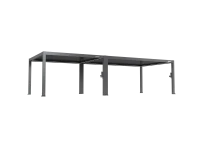 FlexPatio POWER+ PRO Gen 2 Motorized Pergola – 13' x 33' (8-Post) Gray, 6063-T5 Aluminum, Motorized Louvers(m-2)