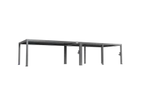 FlexPatio POWER+ PRO Gen 2 Motorized Pergola 13' x 40' (10-Post) Gray 6063-T5 Aluminum, Motorized Louvers, LED & IP68 Outlets with Enhanced Drainage and Modular Expansion(m-2)