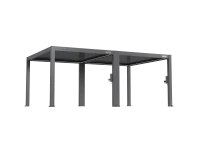 FlexPatio POWER+ PRO Gen 2 Motorized Pergola 13’ x 20' (8-Post) Gray 6063-T5 Aluminum Motorized Louvers(m-2)
