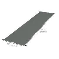 Outsunny 2 Pcs UV Protection Pergola Replacement Canopy, Pergola Shade Cover, Easy to Install, for 10' x 10' Pergola, Dark Grey(m-3)