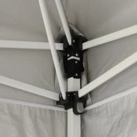 Outsunny 10' x 10' Pop Up Gazebo, Foldable Canopy Tent with Carrying Bag with Wheels, 4 Leg Weight Bags, Mesh Sidewalls and 3-Level Adjustable Height for Garden Patio Party, Grey(m-9)
