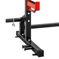 Soozier Power Cage Squat Rack, 1100LB Heavy-Duty Power Rack with Pull-Up Bar, Adjustable J-Hooks, Plates and Barbell Storage(m-9)