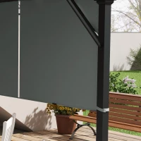 Outsunny 2 Pcs Pergola Replacement Canopy, UV Protection Pergola Shade Cover, Easy to Install, for 10 x 10ft Pergola, Dark Gray(m-8)