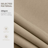 Outsunny Retractable Awning Fabric Replacement for 13' x 8' 840-151, Beige(m-4)