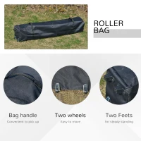 Outsunny 13' x 13' Outdoor Pop-Up Party Tent Canopy with Top Vent, 3-Level Adjustable Height, and Roller Bag, Khaki(m-7)