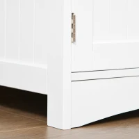 kleankin Bathroom Floor Cabinet, Free Standing Kitchen Cabinet with Shelves, Drawer and Doors, for Living Room, White(m-11)
