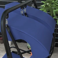 Outsunny 84A-052 Series 2-Seater Swing Canopy Replacement Top Cover, Blue(m-7)
