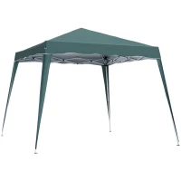 Outsunny 8' x 8' Pop Up Canopy, Outdoor Foldable Tent, Portable Canopy Tent with Carrying Bag for Camping, Party, Picnic, Green(m-2)
