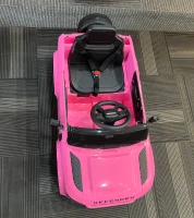 Qaba 12V Ride on Car Licensed Land Rover with Remote, Suspension, Slow Start, 3 Speeds, Lights, Music, Horn for 3-5, Pink(m-11)