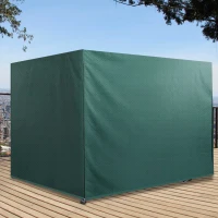 Outsunny 3-Seater Patio Swing Cover, Outdoor Garden Furniture Protection Hammock Glider Cover, Waterproof Dustproof Windproof, 85" x 61" x 59", Dark Green(m-8)