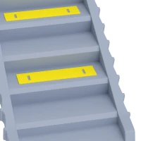 PawHut Foldable Dog Car Ramp, Dog Ramp with Anti-Slip Steps, Pet Stairs for Senior Pets to Access Cars and High Beds, Grey(m-12)