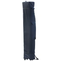 Outsunny 10' x 15' Pop Up Canopy Gazebo with 3-Level Adjustable Height, Wheeled Roller Bag, UV Fighting Roof, Grey(m-9)