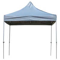 Outsunny 10' x 15' Pop Up Canopy Gazebo with 3-Level Adjustable Height, Wheeled Roller Bag, UV Fighting Roof, Grey(m-11)
