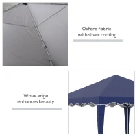 Outsunny 10' x 10' Pop Up Canopy Tent with Sand Bags, Instant Shelter with Adjustable Height and Carry Bag, Garden Outdoor Party Tent, Blue(m-5)