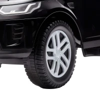 Qaba Licensed Land Rover Ride on Push Car with Anti-Tip Device, Under-Seat Storage, Horn, Engine Sounds for 18-36 M, Black(m-10)