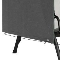 Outsunny 3-Seater Patio Swing Cover, Outdoor Garden Furniture Protection, 85" x 61" x 59", Black(m-8)