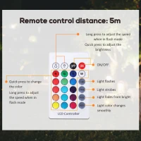 HOMCOM 16" RGB Led Cube Light Waterproof Rechargeable Adjustable Color Changing Tesseract Mood Lamp With Remote Control(m-5)