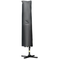 Outsunny 10' x 10' Cantilever Patio Umbrella, Double Top Square Offset Umbrella with 360° Rotation, 5 Adjustable Tilt Angles, Umbrella Cover, Aluminum Pole and Ribs, Light Blue(m-9)