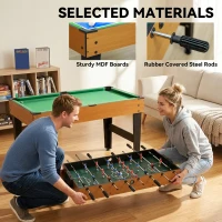 Soozier 43'' 4-in-1 Multi-Gaming Table, Tabletop Billiards Hockey Table Tennis Foosball Game, Easy Set up for Whole Family(m-7)