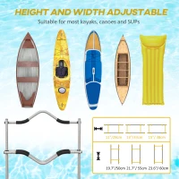 Soozier Alumnium Kayak Cart Dolly, Kayak Wheels with Adjustable Height and Width, for Kayaks, Canoes, Paddleboards(m-4)