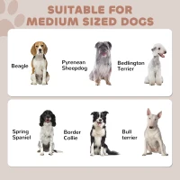 PawHut Pet Food Storage Container Dog Feeding Station w/ Adjustable Panel, Hooks, for Medium Sized Dogs, Black(m-4)