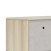 HOMCOM Modern TV Stand Cabinet with Foldable Drawers and Shelves for Living Room, Bedroom, Natural(m-10)