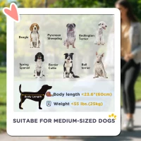 PawHut Foldable Pet Stroller for Medium Dogs with Four Big Wheels, Shock-Absorbing Frame, Safety Leashes, Brakes, Dark Grey(m-4)