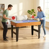 Soozier 43'' 4-in-1 Multi-Gaming Table, Tabletop Billiards Hockey Table Tennis Foosball Game, Easy Set up for Whole Family(m-8)