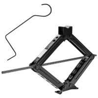 HOMCOM Steel Car Jack, Portable Scissor Jack, 2 Ton (4400 lbs) Capacity for Auto Sedan SUV MPV Tire Changes & Repairs, Black(m-9)