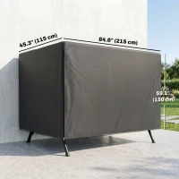 Outsunny 3-Seater Patio Swing Cover, Outdoor Garden Furniture Protection, 85" x 61" x 59", Black(m-3)