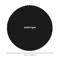 Soozier Trampoline Mat Replacement with Spring Pull Tool and 54 V-Hooks, Fits 10ft Trampoline, Using 5.5" Springs(m-3)