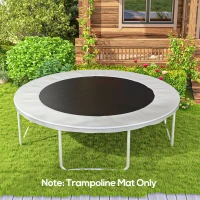 Soozier Trampoline Replacement Mat, Fits 12' Trampoline w/ 72 V-Hooks & 5.5" Springs (Spring & Frame not Included),  Black(m-2)