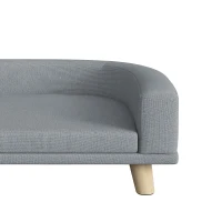 PawHut Dog Sofa for Large Dogs with Washable Cover, Anti-slip Foot Pads, Grey(m-9)
