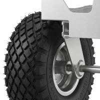 Soozier 4-Wheel/2-Wheel Cargo Cart, 2-in-1 Folding Hand Truck with Aluminum Alloy Frame and Steel Handle, Capacity, Silver Tone(m-12)