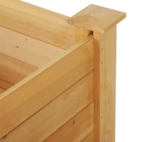 Outsunny 48" x 24" Raised Garden Bed Elevated Wooden Planter Box for Backyard, Patio, Balcony(m-16)