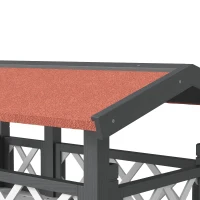 PawHut Wooden 2-Story Shelter for Feral Cats with Asphalt Roof, Stairs, Balcony, 30" x 20" x 29", White(m-12)