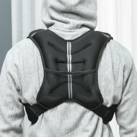 Soozier 22 lbs Weighted Vest, Weight Vest with adjustable Straps, Convenient Pocket and Reflective Strips, Fit for Men Women(m-8)