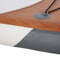 Soozier Inflatable Stand Up Paddle Board Ultra-Light Yoga SUP with Non-Slip Deck Pad, Premium Accessories, Waterproof Bag, Safety Leash and Hand Pump for Surfing, Touring and Fishing, Brown(m-9)
