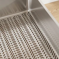 PawHut Stainless Steel Litter Box, XL Sifting Cat Litter Box for Medium and Large Cat, Non-Sticky, Odour Free, Easy Clean(m-11)