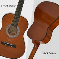 Soozier 36" Classical Guitar Birch Wood Guitar Set with Special Storage Bag for Child Beginners, Coffee(m-6)