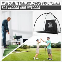 Soozier Golf Hitting Net with Chipping Target, Golf Aid Training Practice Net with Carry Bag for Indoor and Outdoor Golf Sports(m-6)
