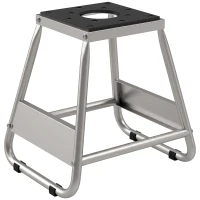 HOMCOM Universal Dirt Bike Stand, 1100 lbs Detachable Anti-Skid Steel Motorcycle Stand with Rubber Platform, Hole, Grey(m-13)