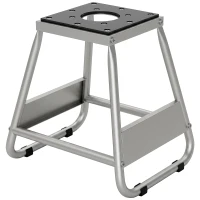 HOMCOM Universal Dirt Bike Stand, 1100 lbs Detachable Anti-Skid Steel Motorcycle Stand with Rubber Platform, Hole, Grey(m-2)