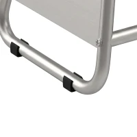 HOMCOM Universal Dirt Bike Stand, 1100 lbs Detachable Anti-Skid Steel Motorcycle Stand with Rubber Platform, Hole, Grey(m-12)
