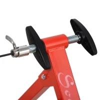 Soozier Bike Trainer Magnetic Bicycle Stand Indoor Exerciser w/ Quick Release Skewer, 5 Levels Resistance, Red(m-10)