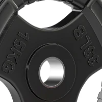 Soozier Weight Plates Set, 2-Inch Barbell Weights Set w/Tri-Grips for Home Gym Weightlifting and Strength Training, 2 x 33lbs(m-8)